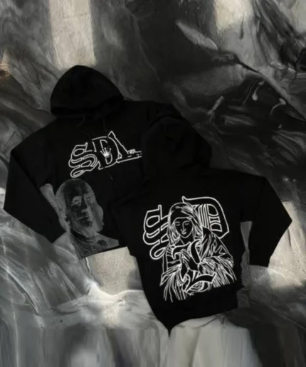 SDL Black White Hoodie.webp